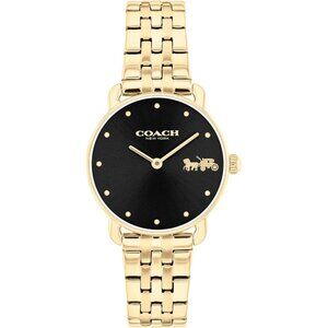 Women's Gold Plated 2H Quartz Watch Stainless Steel Bracelet Water Resistant